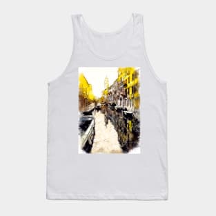 Venice City Streets Travel Poster Series watercolor ink edition 03 Tank Top